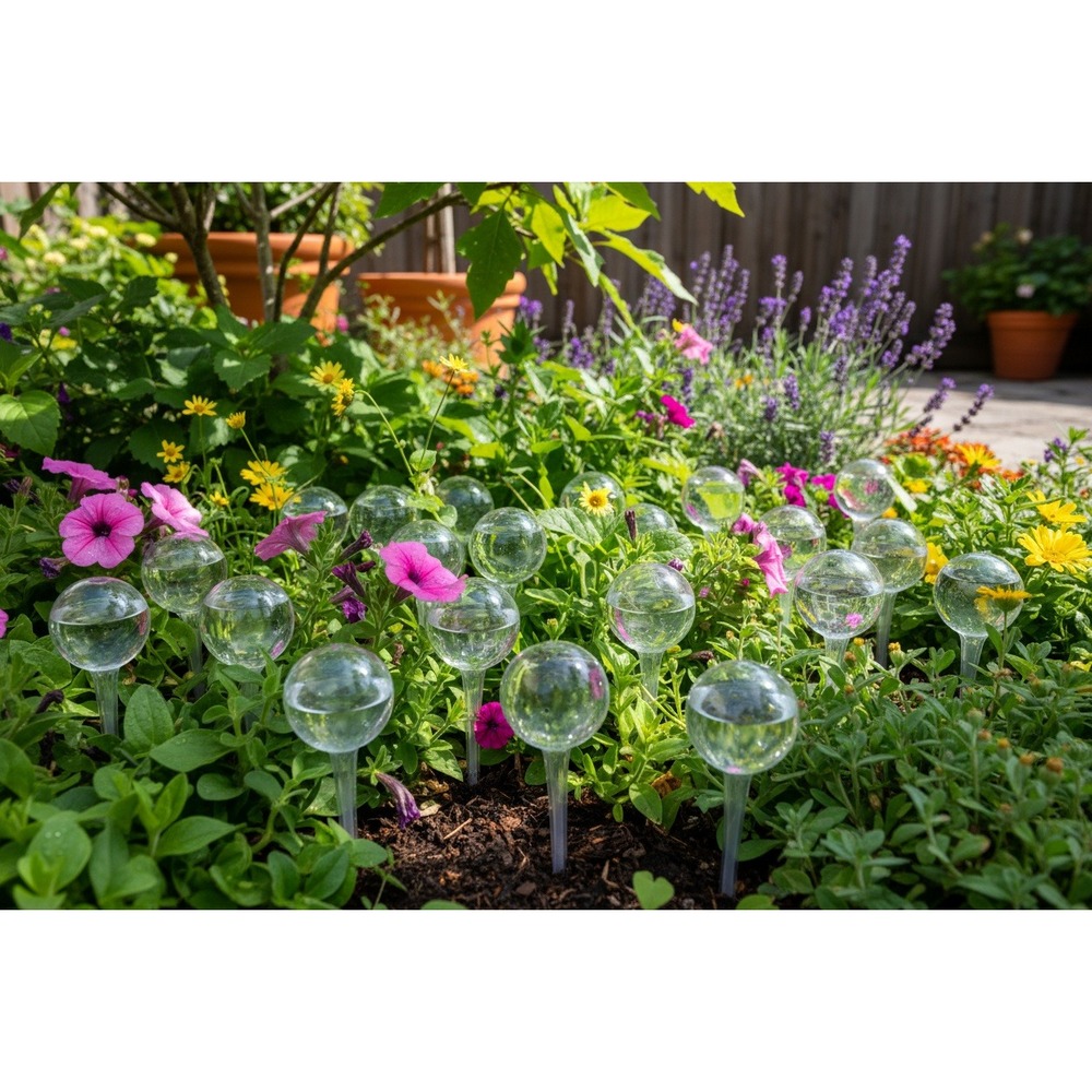 OJYUDD 20 Pc Garden Water Device Self Watering Globes Clear Plant Bulbs Set
